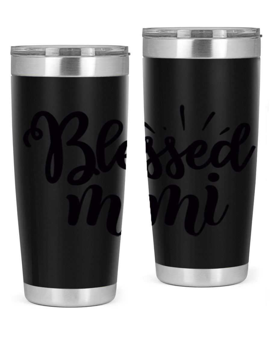 Blessed Mimi Style 31# Tumbler in stainless steel with a stylish design, perfect for hot and cold beverages.