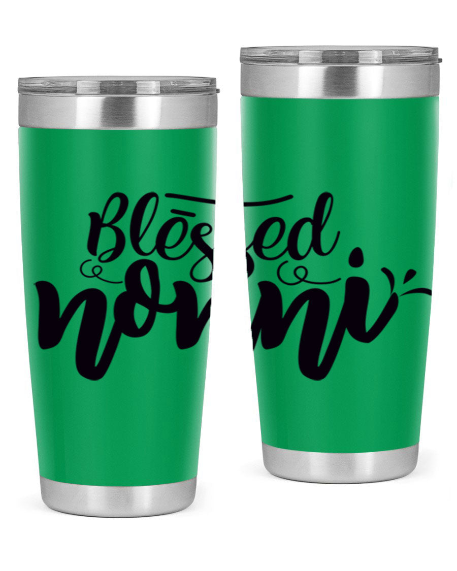 Blessed Nonni 57# Tumbler featuring a double wall vacuum design, perfect for keeping drinks hot or cold, ideal for grandmas and nanas.