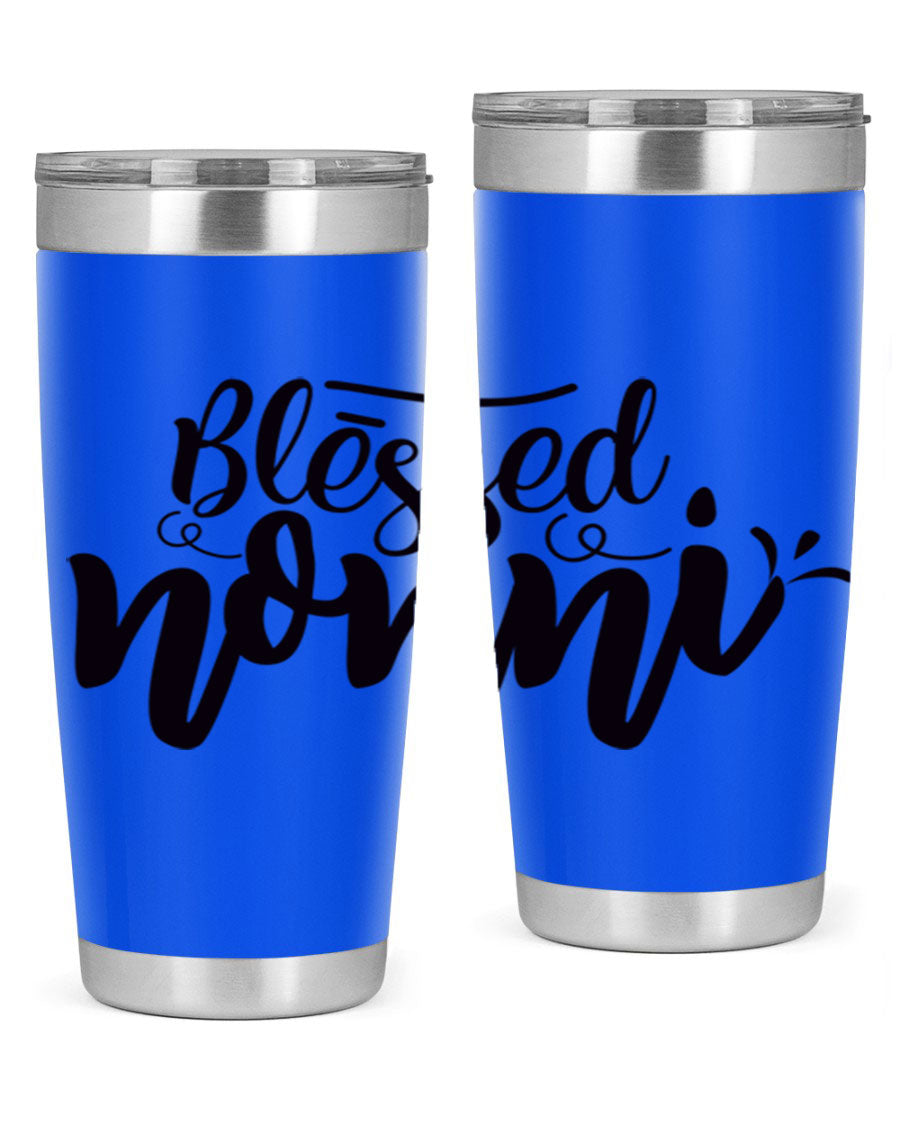 Blessed Nonni 57# Tumbler featuring a double wall vacuum design, perfect for keeping drinks hot or cold, ideal for grandmas and nanas.