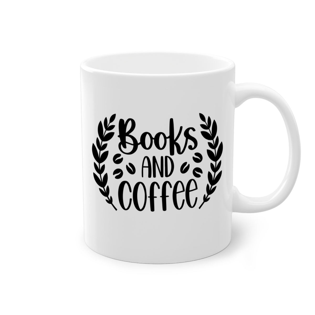 Books and Coffee Mug featuring a glossy finish, colored handle, and interior, available in five vibrant colors.