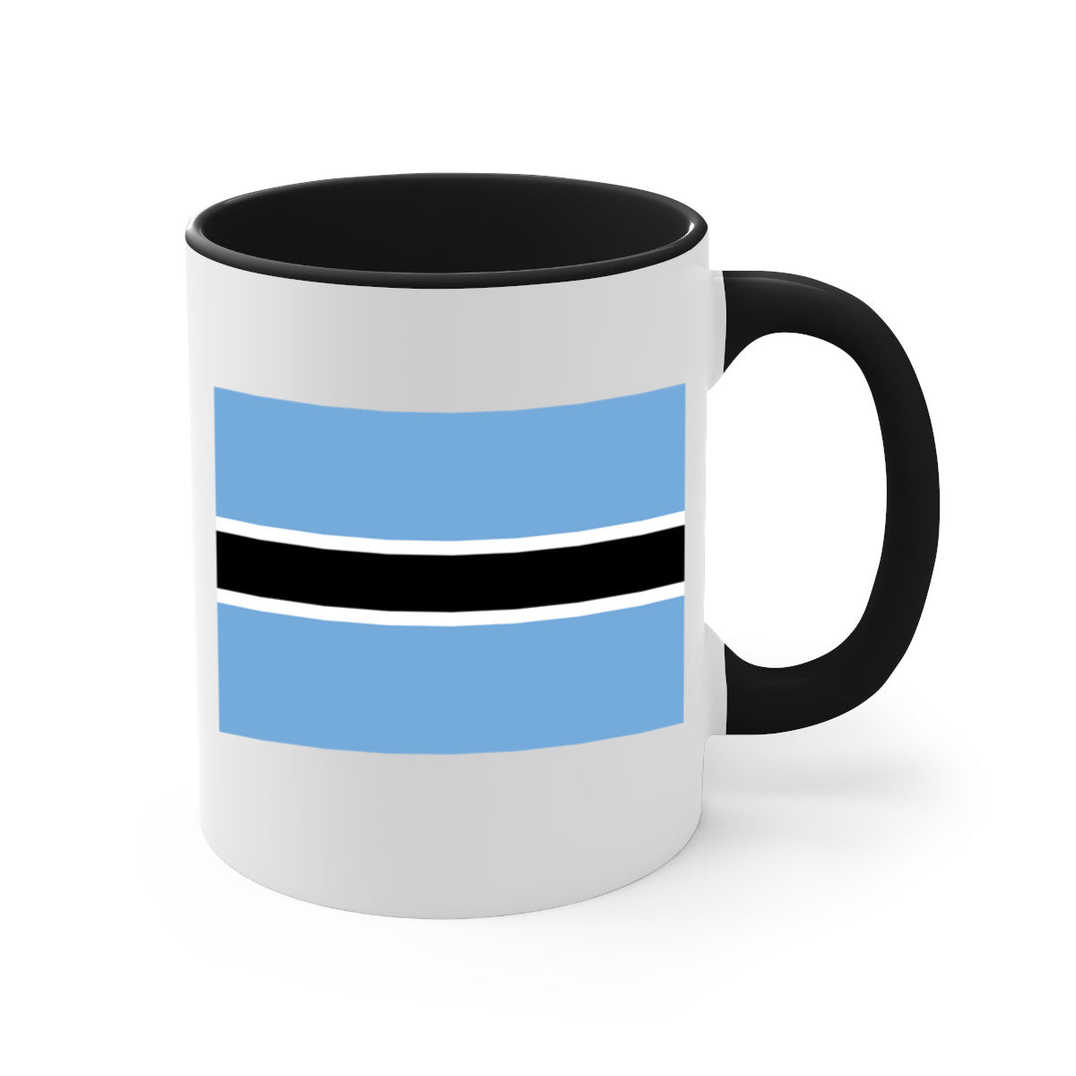 Botswana 175# Mug featuring a glossy finish, colored handle, and interior, available in multiple colors and sizes.