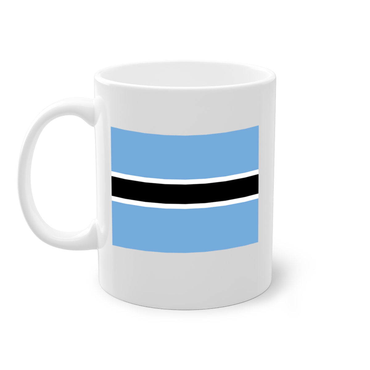Botswana 175# Mug featuring a glossy finish, colored handle, and interior, available in multiple colors and sizes.