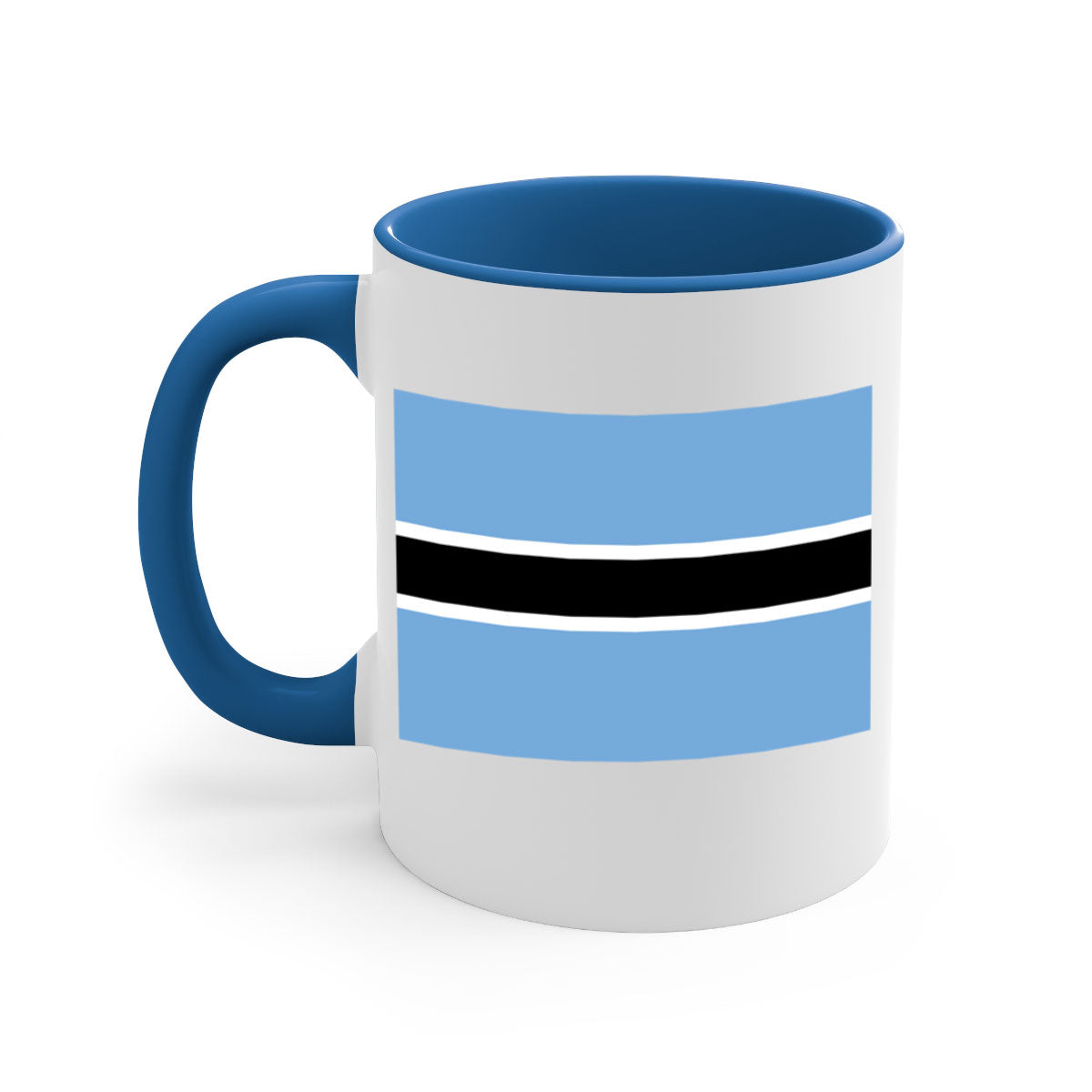 Botswana 175# Mug featuring a glossy finish, colored handle, and interior, available in multiple colors and sizes.