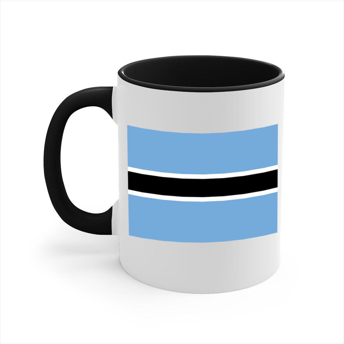 Botswana 175# Mug featuring a glossy finish, colored handle, and interior, available in multiple colors and sizes.
