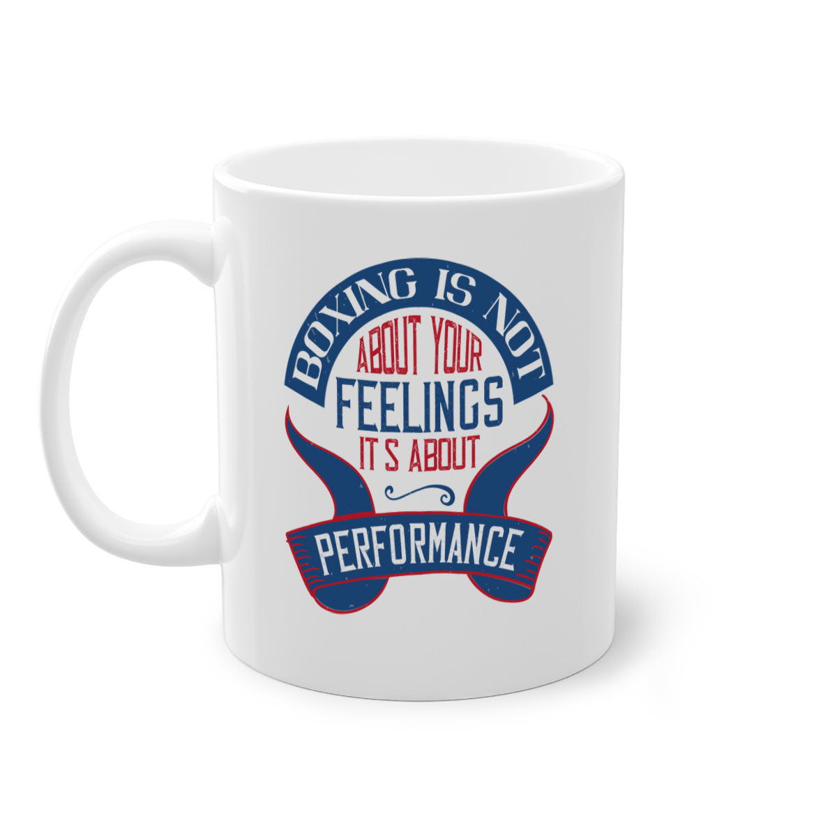 Two-tone ceramic mug with motivational text, available in multiple colors and sizes, featuring a glossy finish and easy-grip handle.