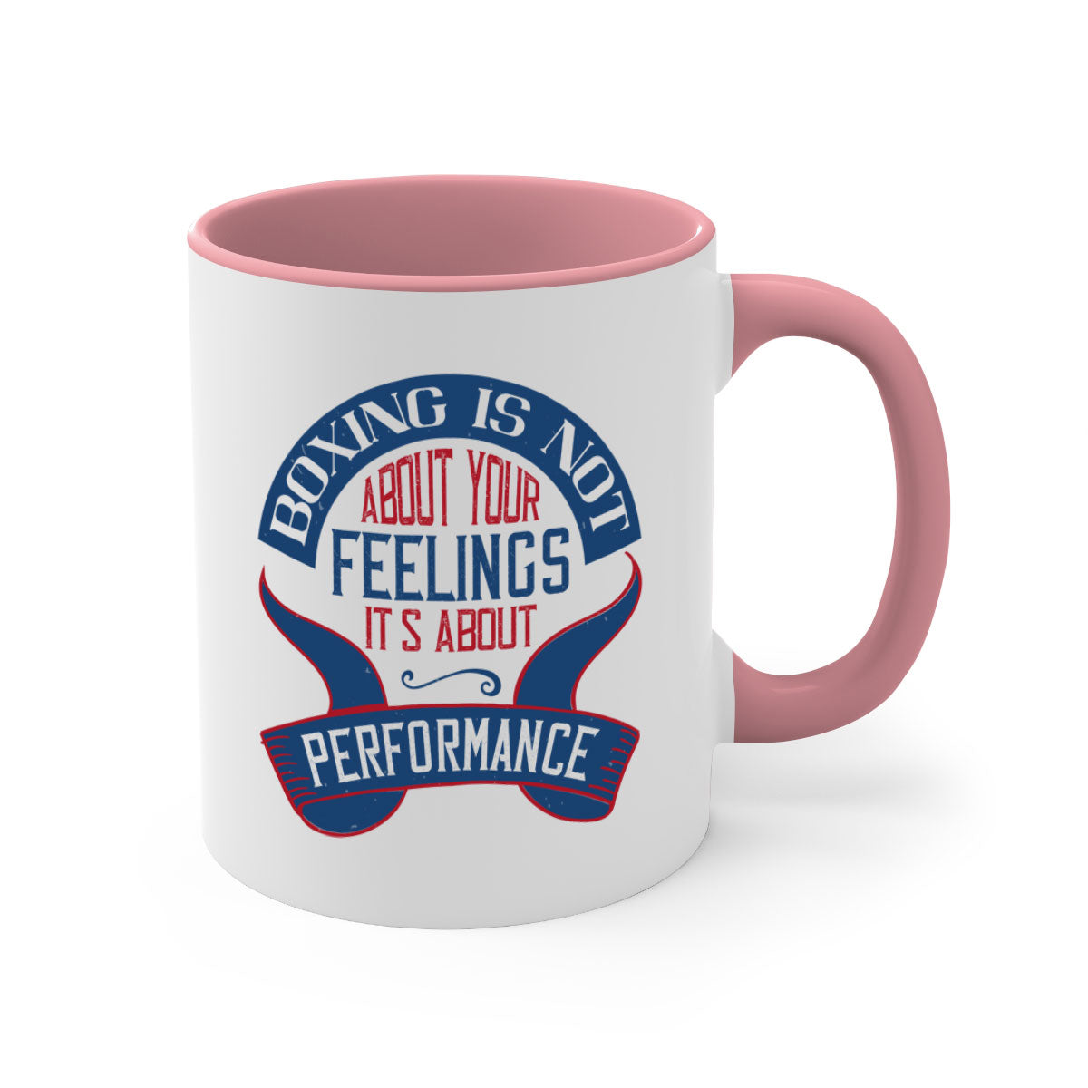 Two-tone ceramic mug with motivational text, available in multiple colors and sizes, featuring a glossy finish and easy-grip handle.