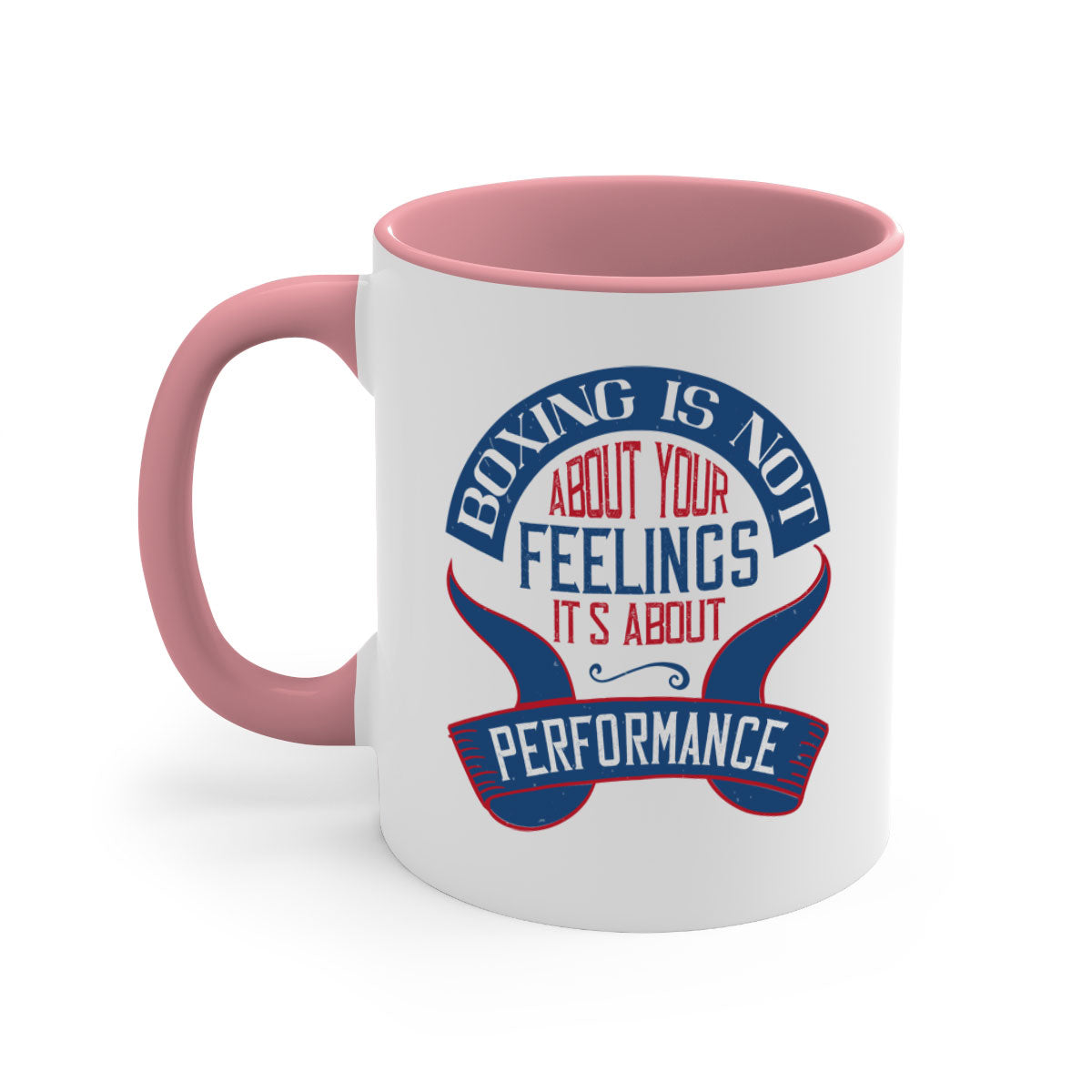 Two-tone ceramic mug with motivational text, available in multiple colors and sizes, featuring a glossy finish and easy-grip handle.