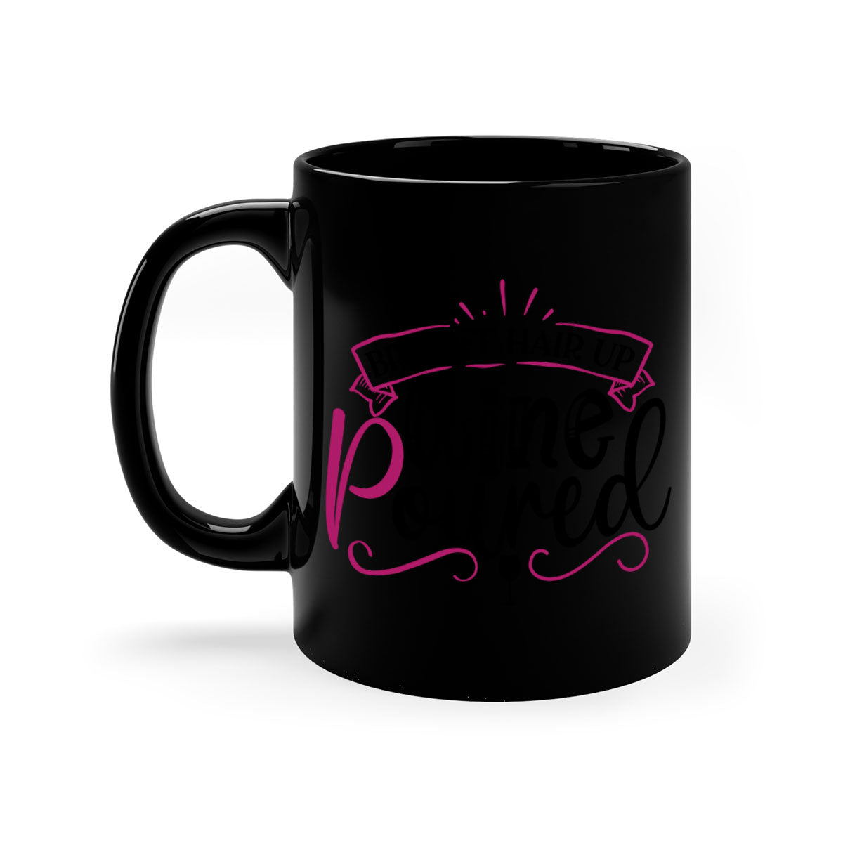 Bra Off Hair Up Wine Mug with colorful handle and glossy finish, perfect for coffee, tea, or wine.
