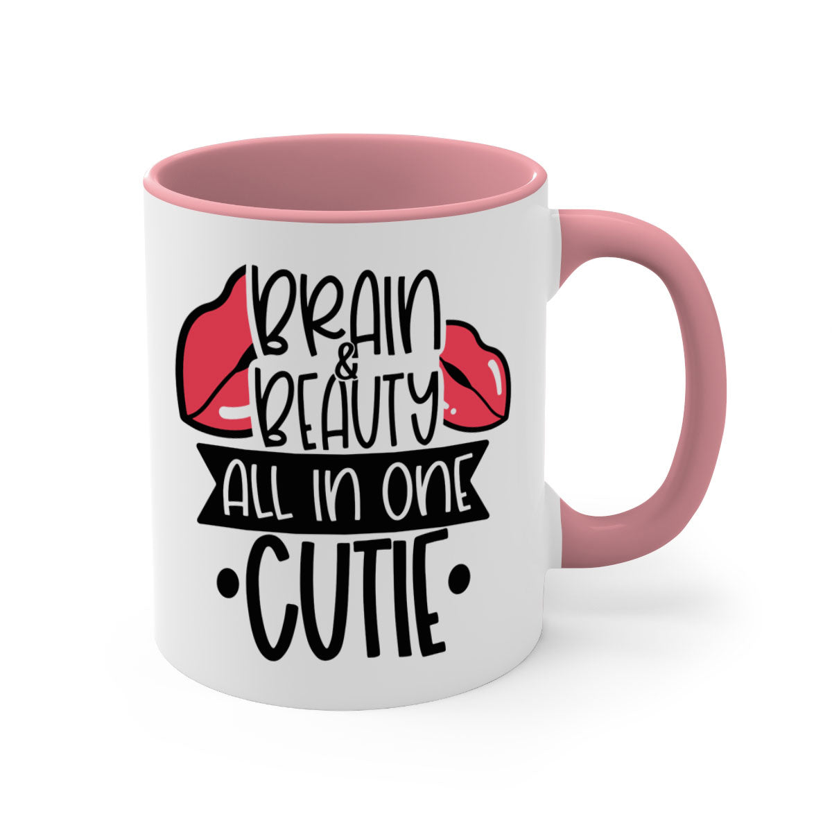 Brain Beauty All In One Cutie Style 127# mug featuring a glossy finish, colored handle, and interior, available in multiple colors and sizes.