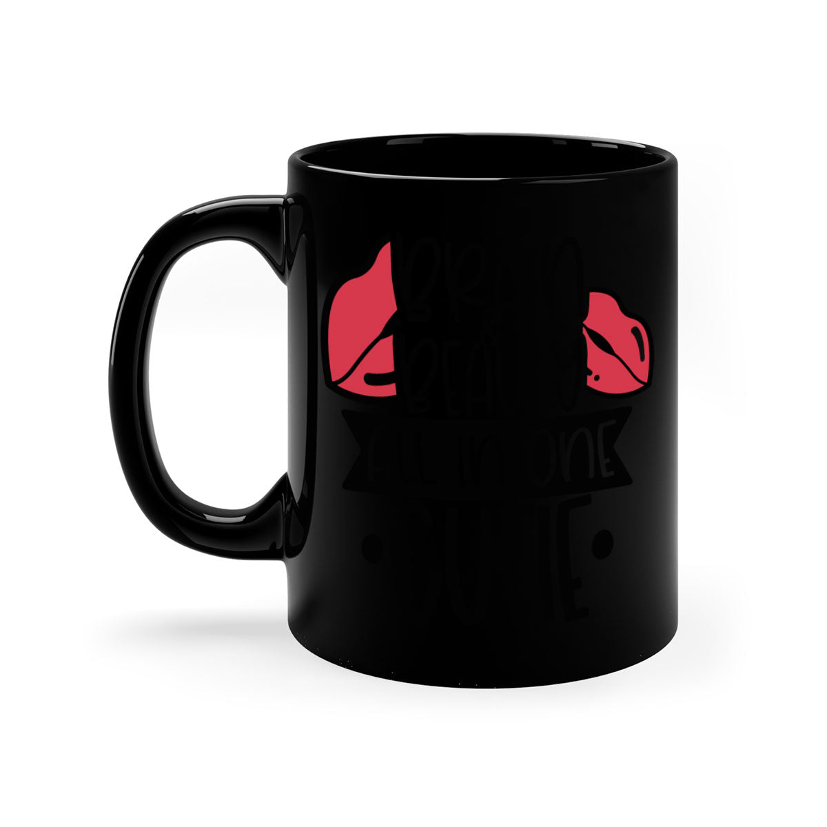 Brain Beauty All In One Cutie Style 127# mug featuring a glossy finish, colored handle, and interior, available in multiple colors and sizes.
