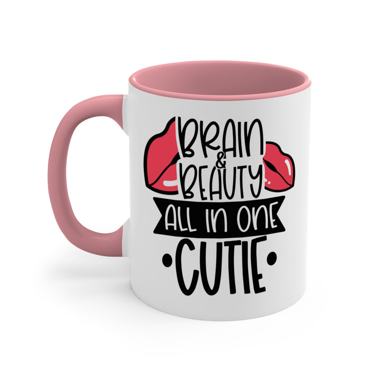 Brain Beauty All In One Cutie Style 127# mug featuring a glossy finish, colored handle, and interior, available in multiple colors and sizes.