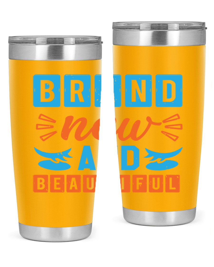Brand New and Beautiful Style 45# baby shower tumbler in stainless steel with a vibrant design, perfect for hot and cold beverages.