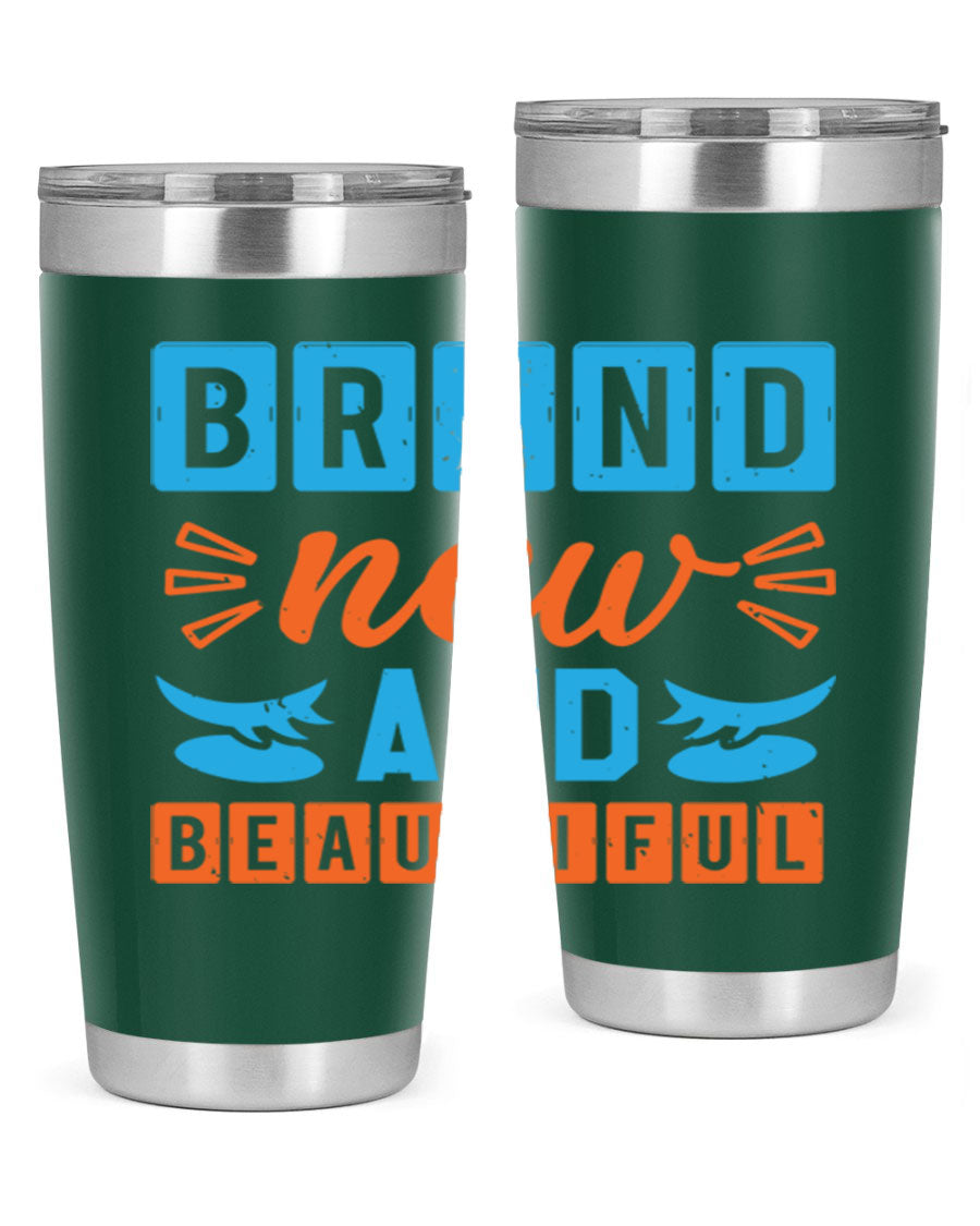 Brand New and Beautiful Style 45# baby shower tumbler in stainless steel with a vibrant design, perfect for hot and cold beverages.