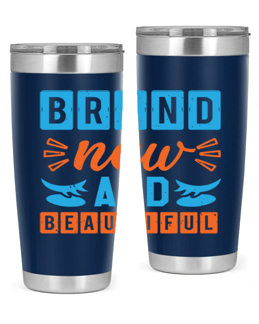Brand New and Beautiful Style 45# baby shower tumbler in stainless steel with a vibrant design, perfect for hot and cold beverages.