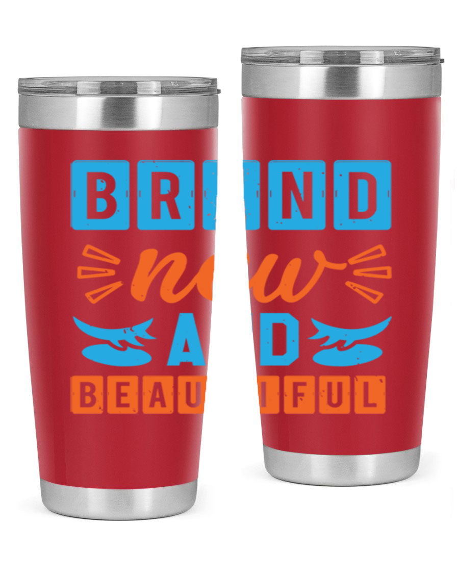 Brand New and Beautiful Style 45# baby shower tumbler in stainless steel with a vibrant design, perfect for hot and cold beverages.