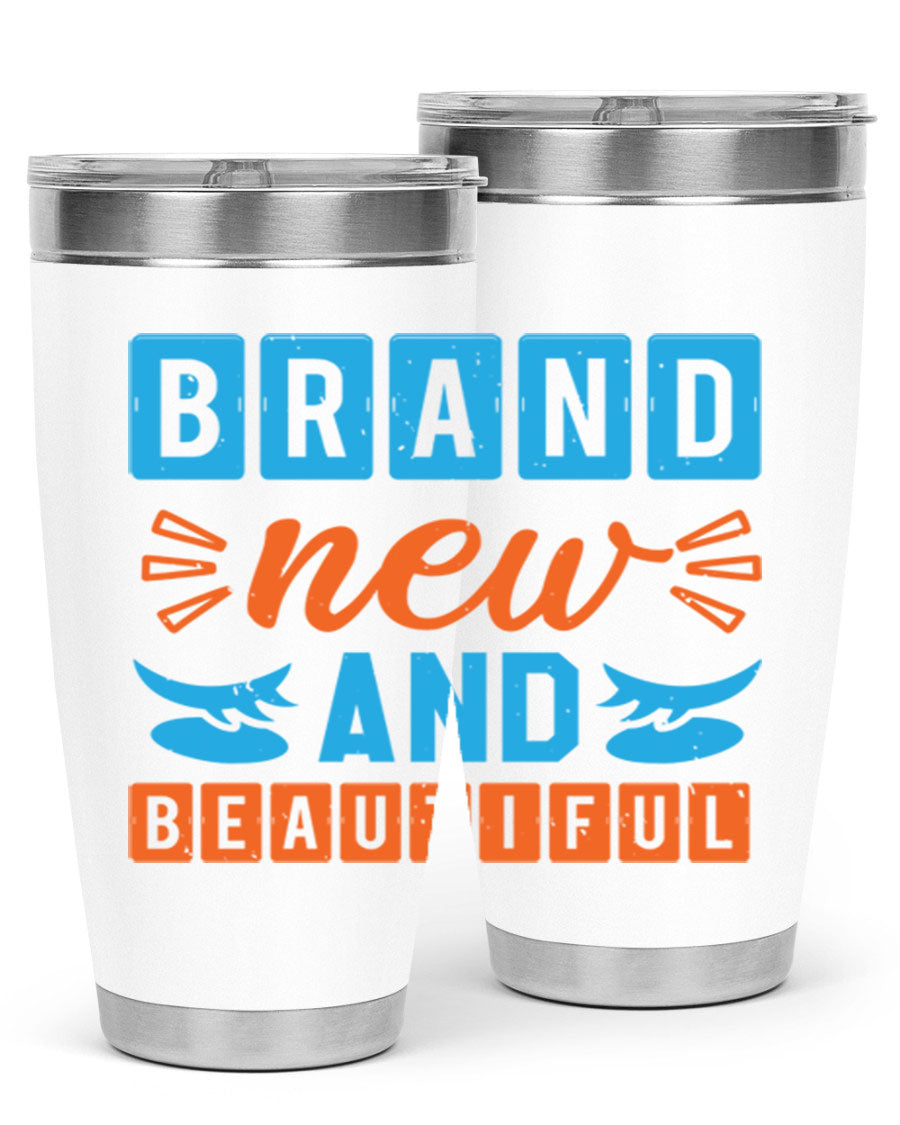Brand New and Beautiful Style 45# baby shower tumbler in stainless steel with a vibrant design, perfect for hot and cold beverages.