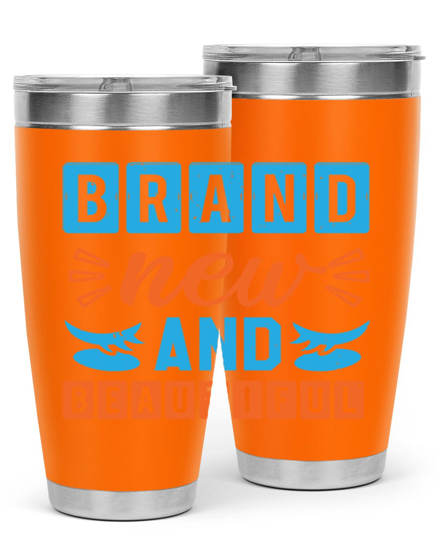 Brand New and Beautiful Style 45# baby shower tumbler in stainless steel with a vibrant design, perfect for hot and cold beverages.