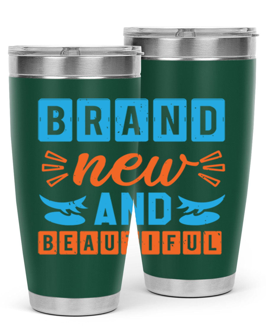 Brand New and Beautiful Style 45# baby shower tumbler in stainless steel with a vibrant design, perfect for hot and cold beverages.