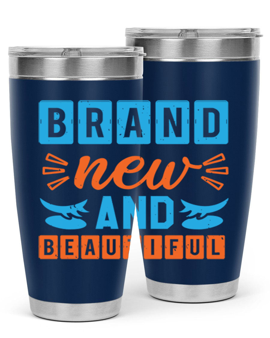 Brand New and Beautiful Style 45# baby shower tumbler in stainless steel with a vibrant design, perfect for hot and cold beverages.