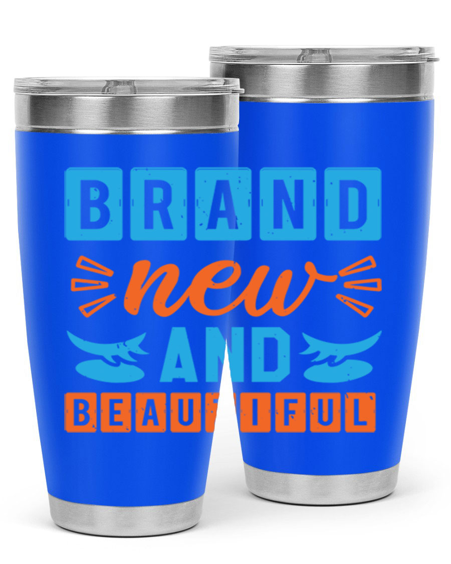 Brand New and Beautiful Style 45# baby shower tumbler in stainless steel with a vibrant design, perfect for hot and cold beverages.