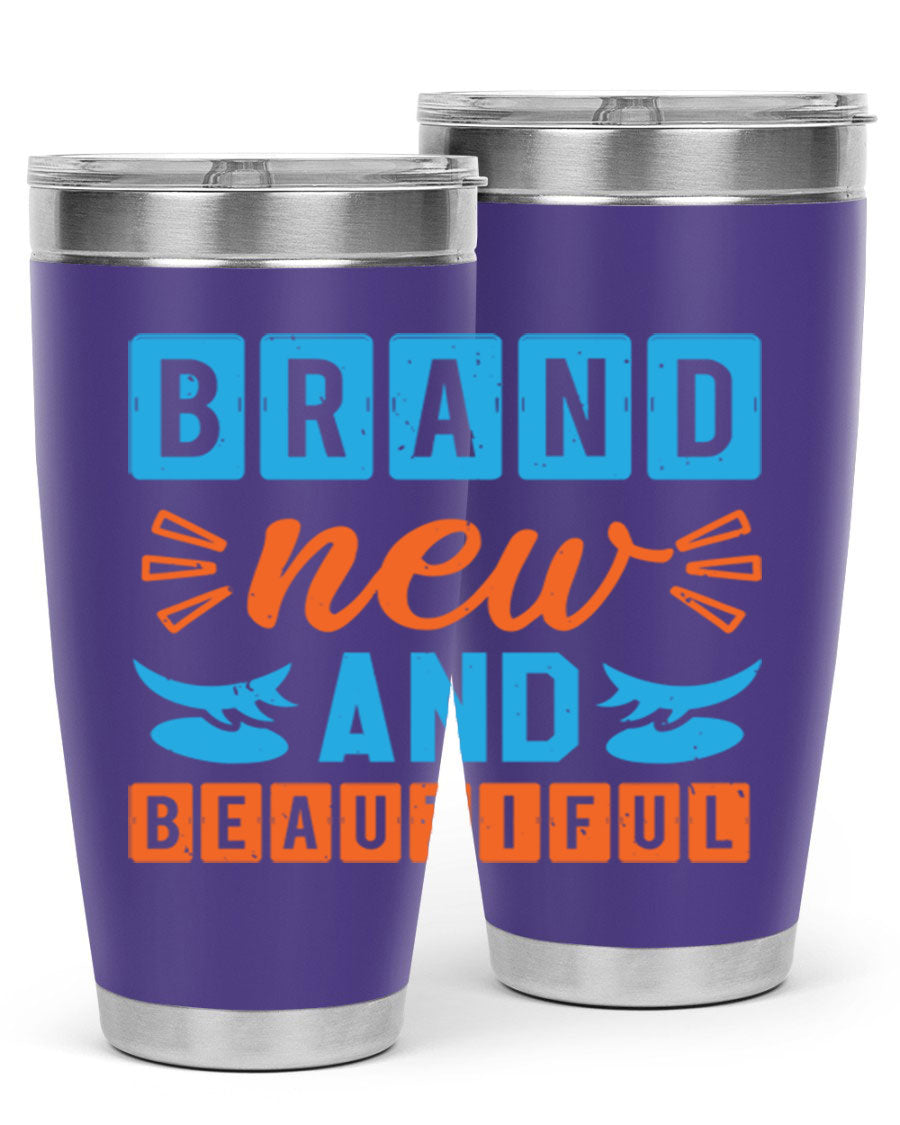 Brand New and Beautiful Style 45# baby shower tumbler in stainless steel with a vibrant design, perfect for hot and cold beverages.