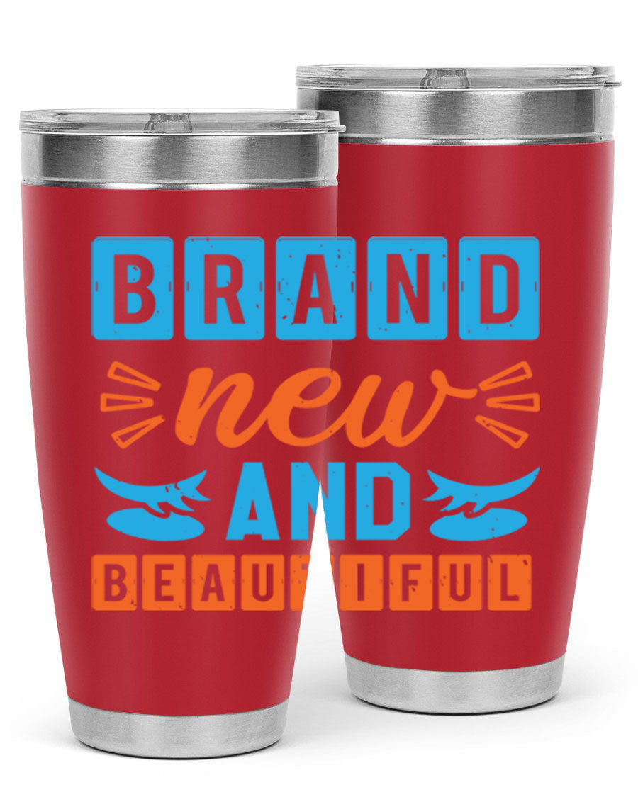 Brand New and Beautiful Style 45# baby shower tumbler in stainless steel with a vibrant design, perfect for hot and cold beverages.