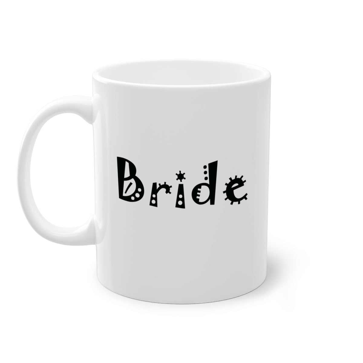 Bride 127# Mug featuring a glossy finish with a colored handle and interior, available in multiple colors and sizes.