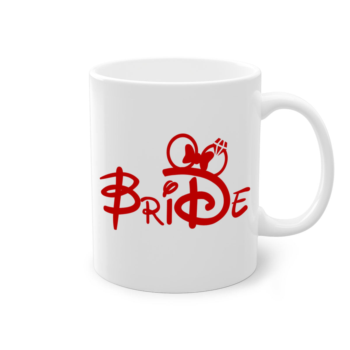 Bride Squad 113# Mug featuring a two-tone design with a colored handle and glossy finish, available in multiple colors.