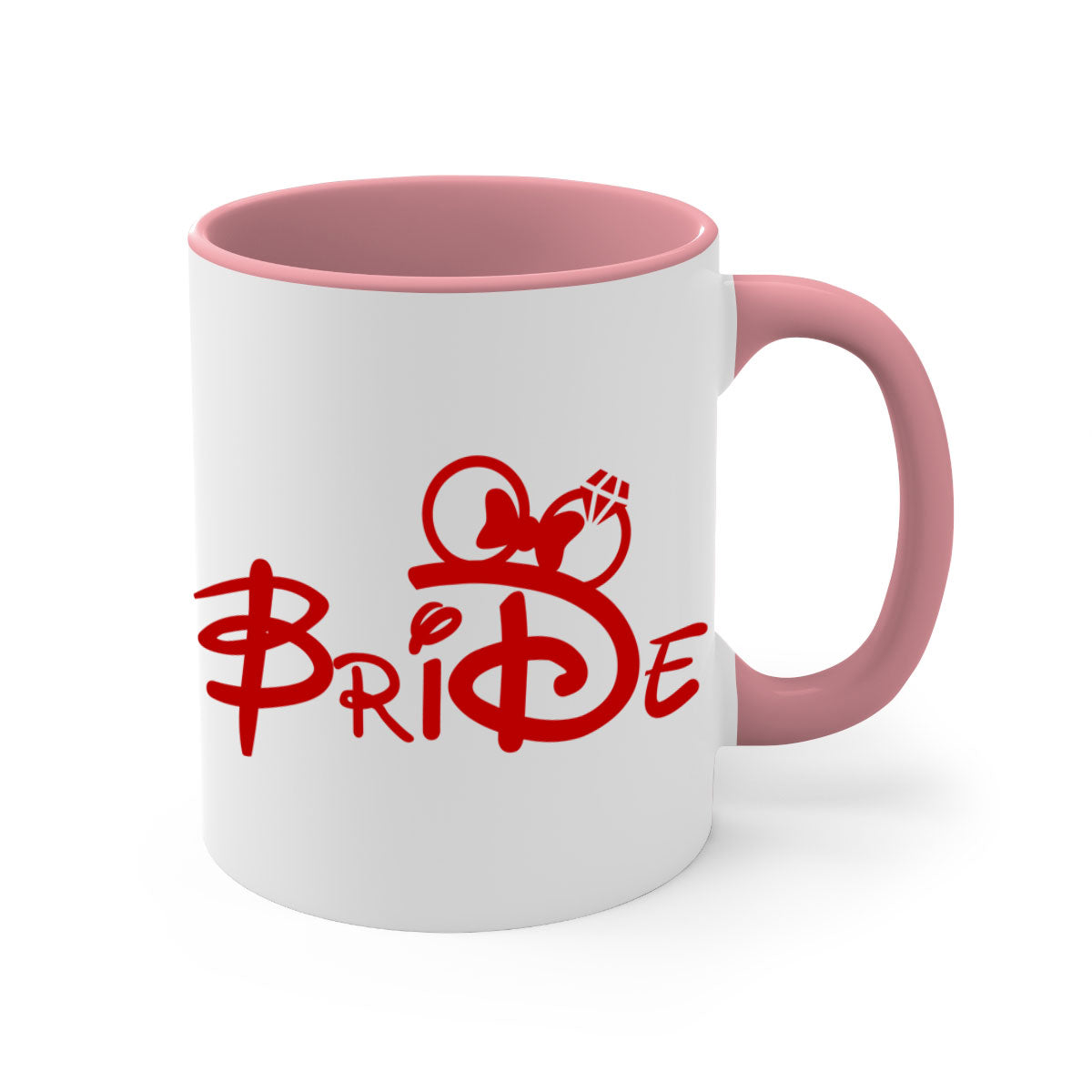 Bride Squad 113# Mug featuring a two-tone design with a colored handle and glossy finish, available in multiple colors.