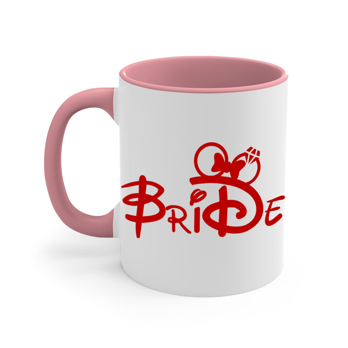 Bride Squad 113# Mug featuring a two-tone design with a colored handle and glossy finish, available in multiple colors.