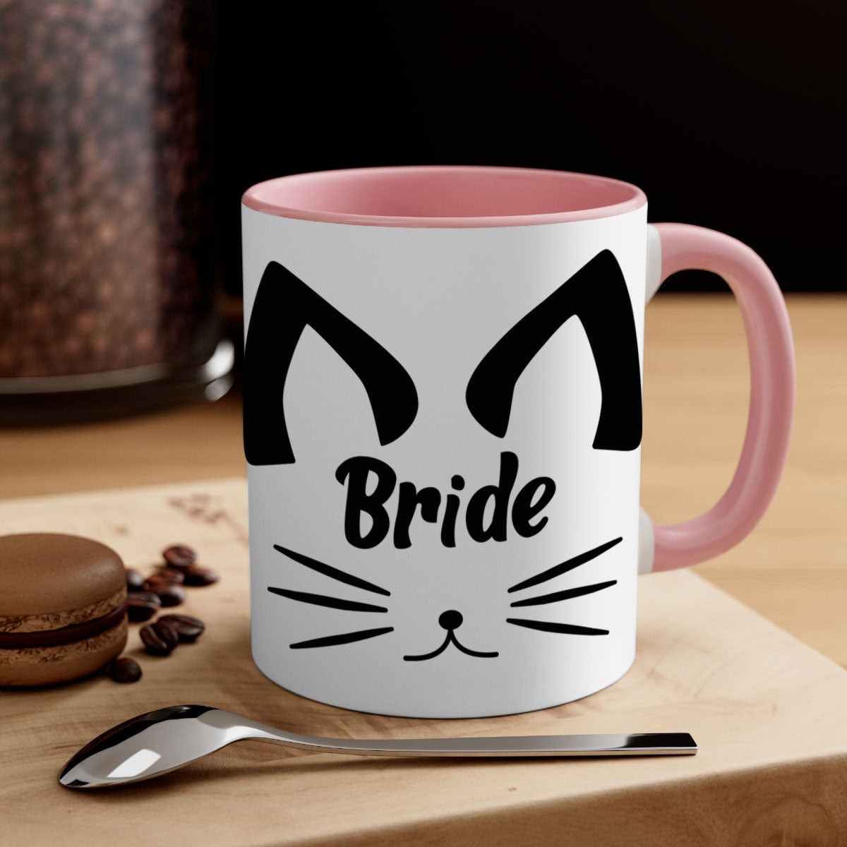 Bride Squad 135# Mug with colorful handle and glossy finish, available in multiple colors.