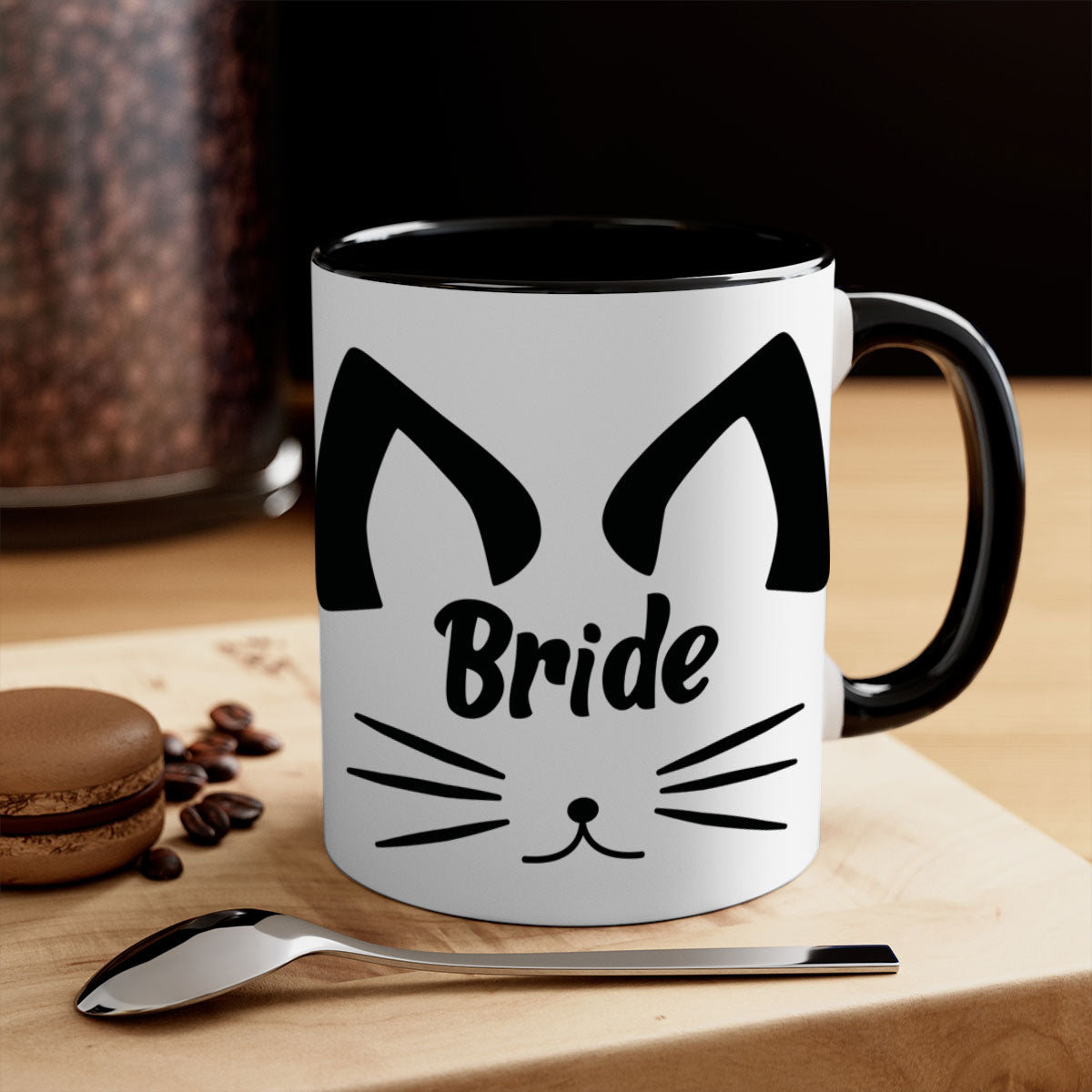 Bride Squad 135# Mug with colorful handle and glossy finish, available in multiple colors.