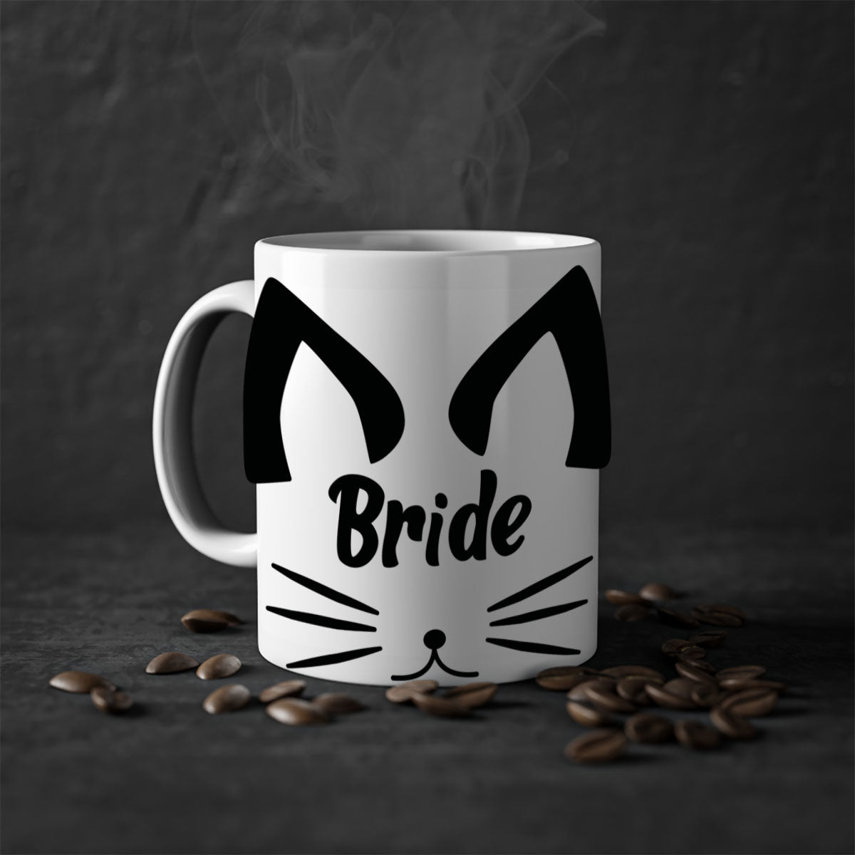 Bride Squad 135# Mug with colorful handle and glossy finish, available in multiple colors.