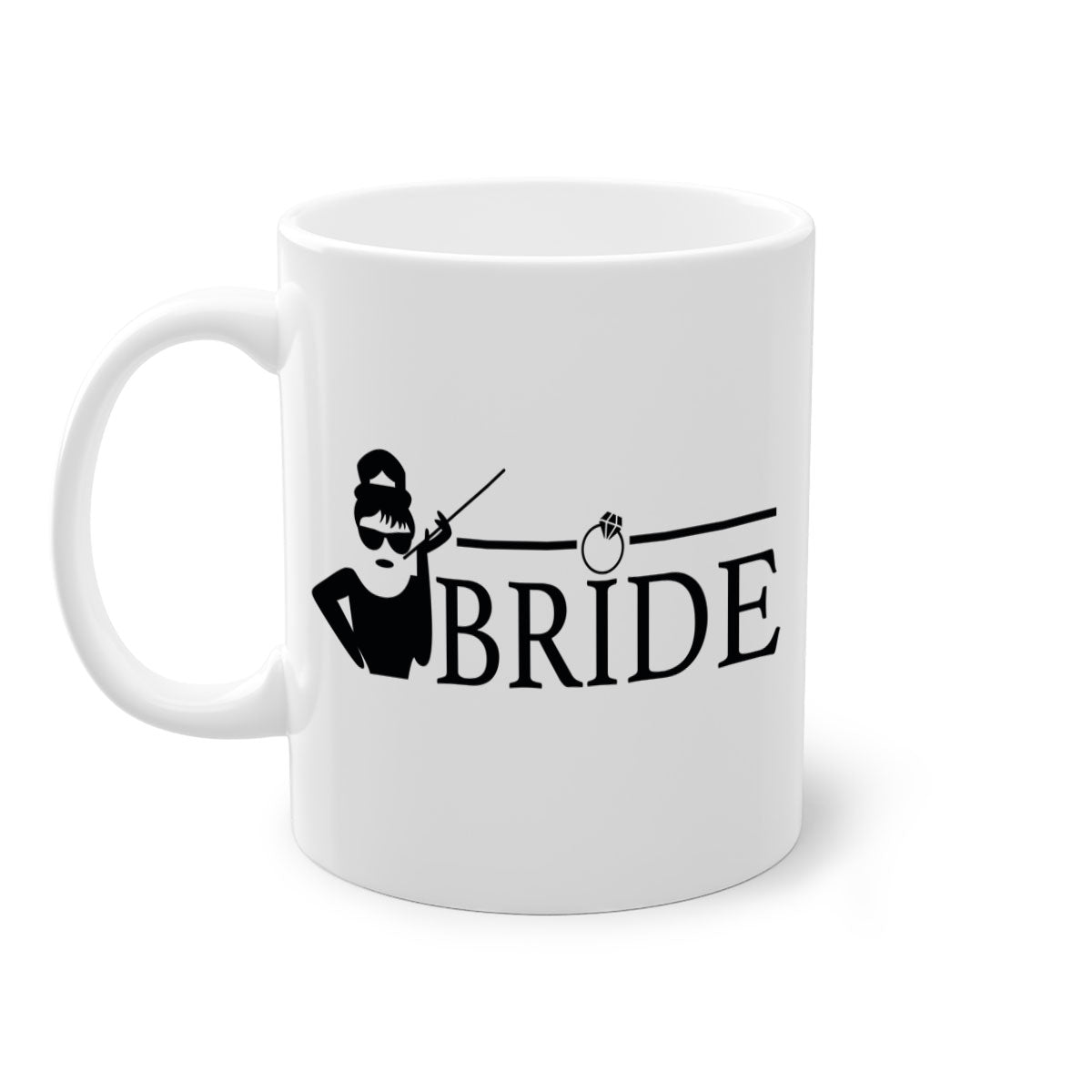 Bride Squad 137# Mug featuring a glossy finish, colored handle, and interior, available in five vibrant colors.