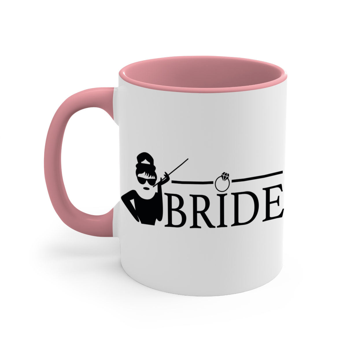 Bride Squad 137# Mug featuring a glossy finish, colored handle, and interior, available in five vibrant colors.