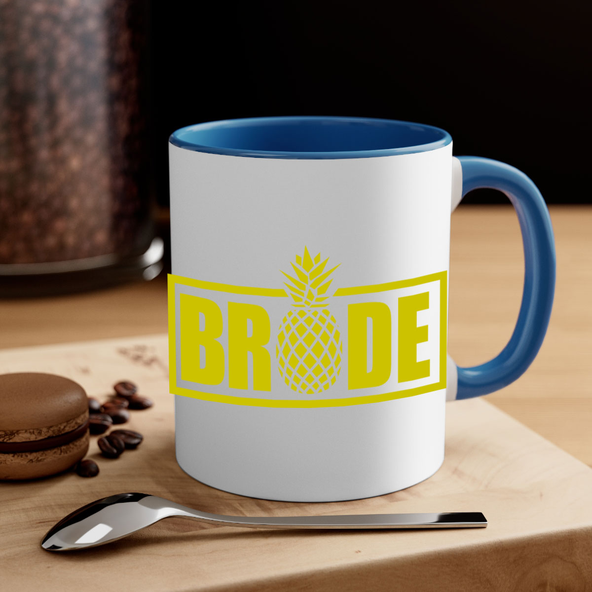 Bride Squad 138# Mug featuring a glossy finish, colored handle, and interior, available in five vibrant colors.