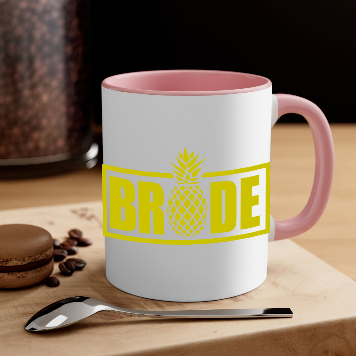 Bride Squad 138# Mug featuring a glossy finish, colored handle, and interior, available in five vibrant colors.