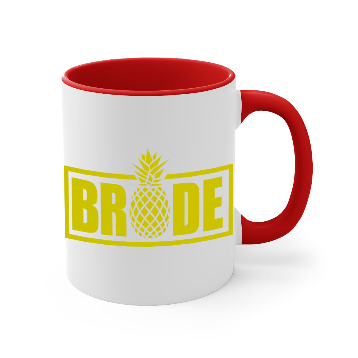 Bride Squad 138# Mug featuring a glossy finish, colored handle, and interior, available in five vibrant colors.