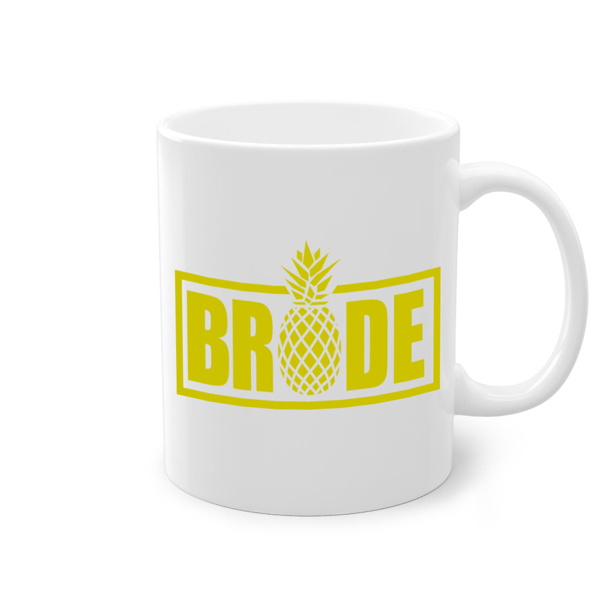 Bride Squad 138# Mug featuring a glossy finish, colored handle, and interior, available in five vibrant colors.