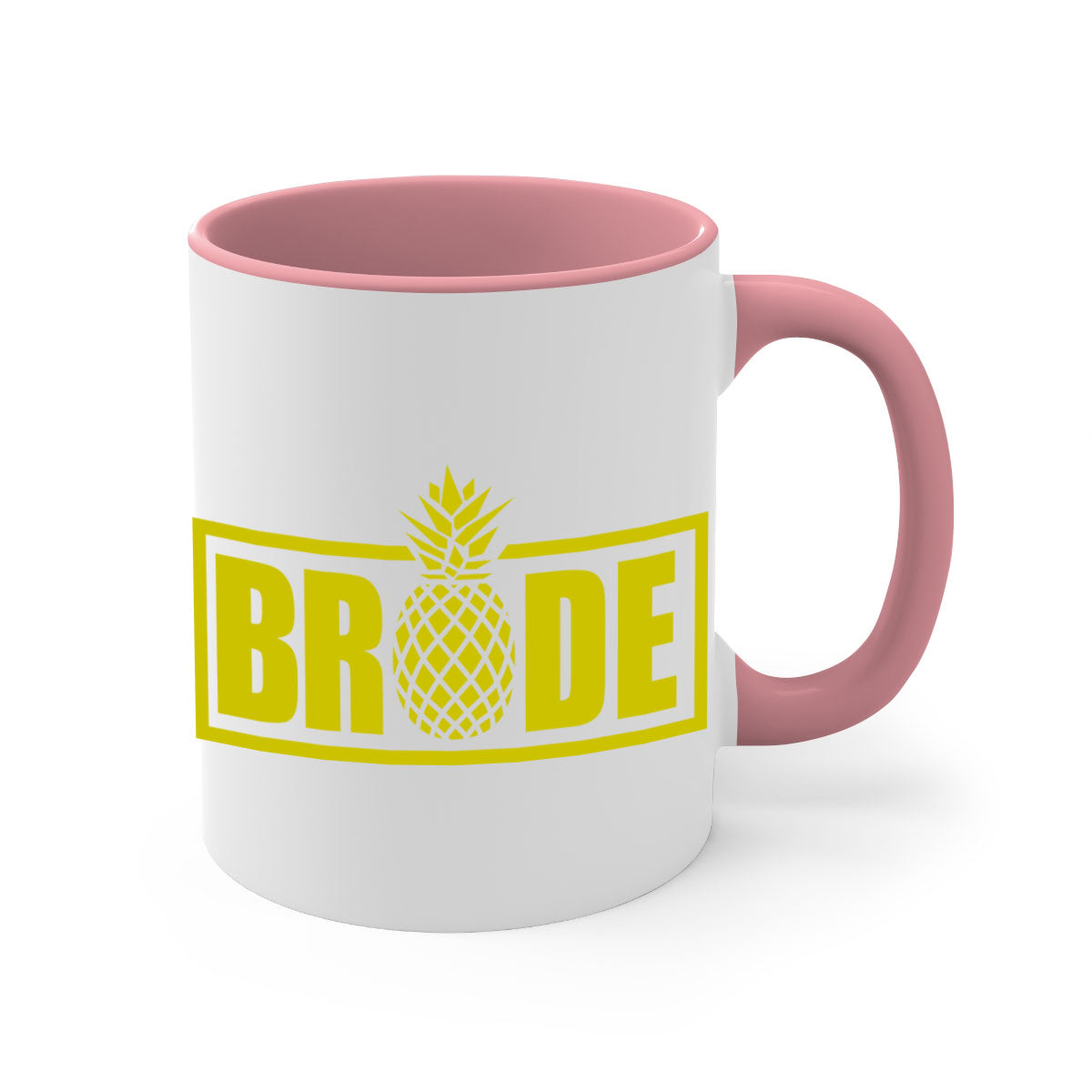 Bride Squad 138# Mug featuring a glossy finish, colored handle, and interior, available in five vibrant colors.