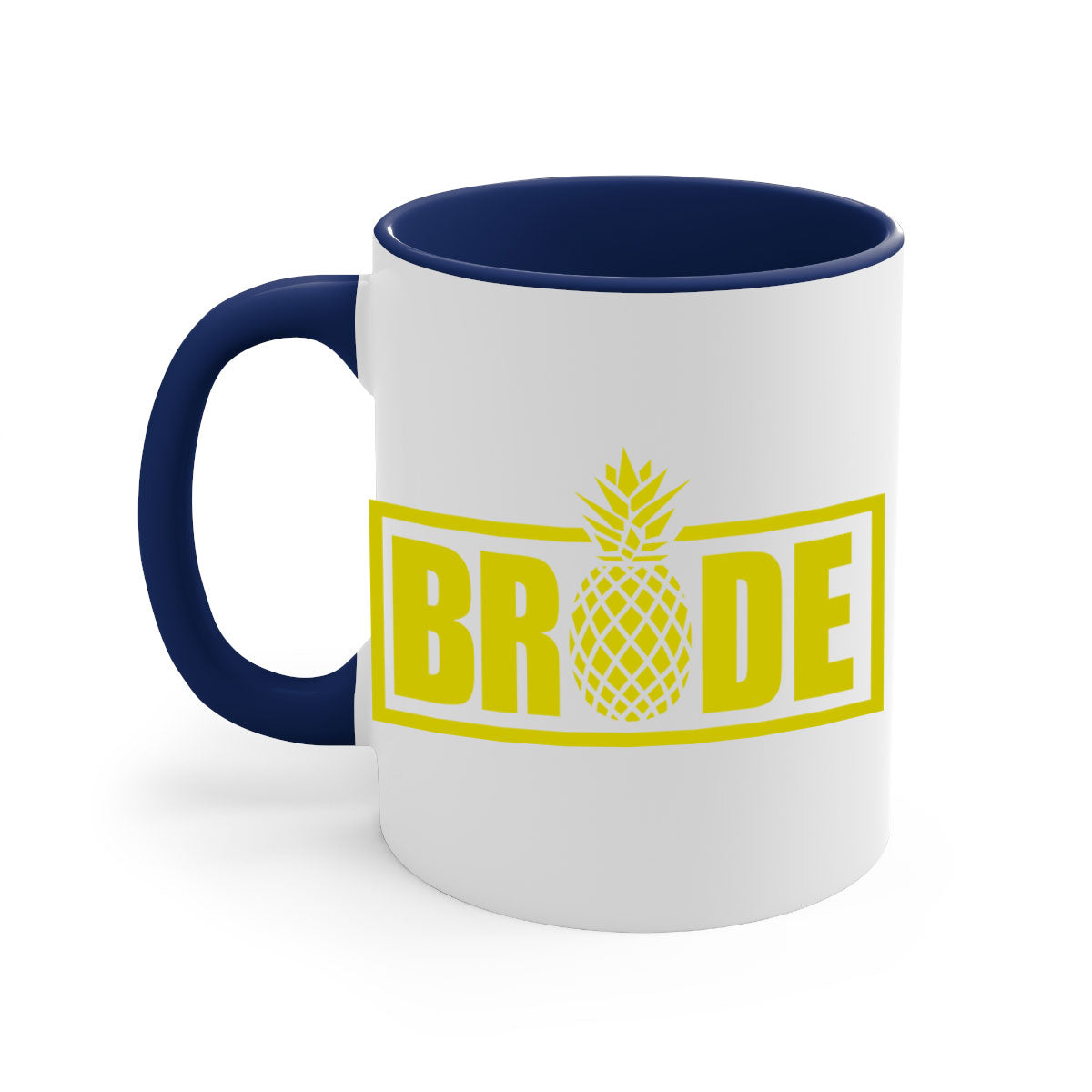 Bride Squad 138# Mug featuring a glossy finish, colored handle, and interior, available in five vibrant colors.