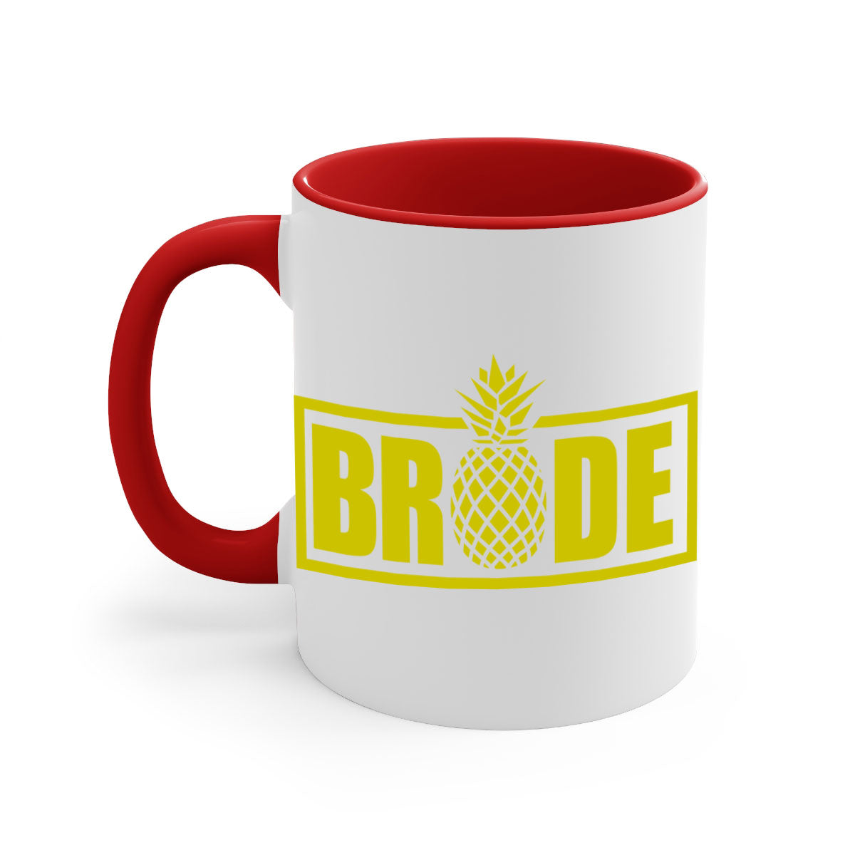 Bride Squad 138# Mug featuring a glossy finish, colored handle, and interior, available in five vibrant colors.