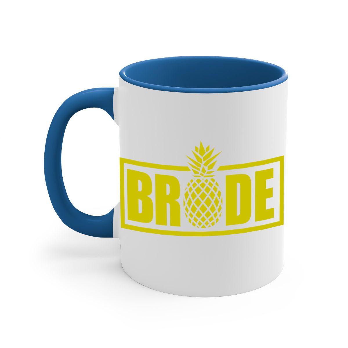 Bride Squad 138# Mug featuring a glossy finish, colored handle, and interior, available in five vibrant colors.