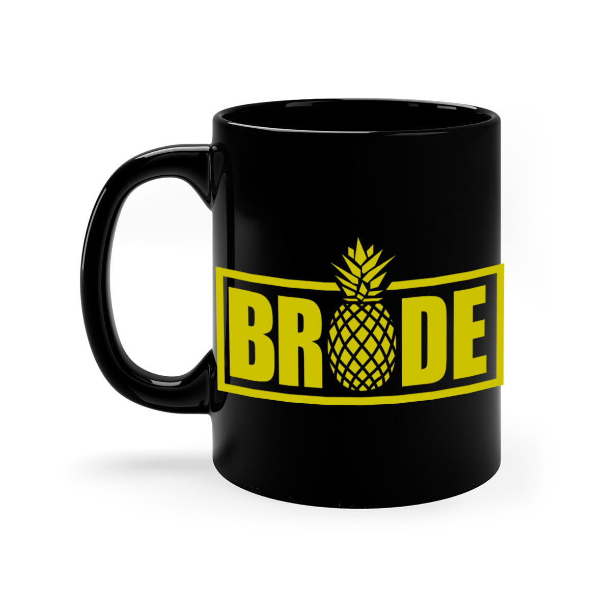 Bride Squad 138# Mug featuring a glossy finish, colored handle, and interior, available in five vibrant colors.