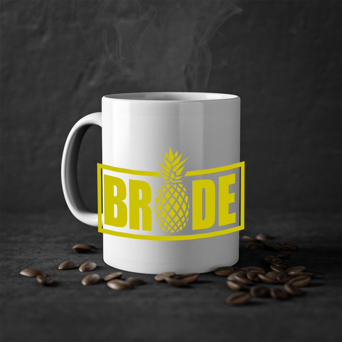 Bride Squad 138# Mug featuring a glossy finish, colored handle, and interior, available in five vibrant colors.
