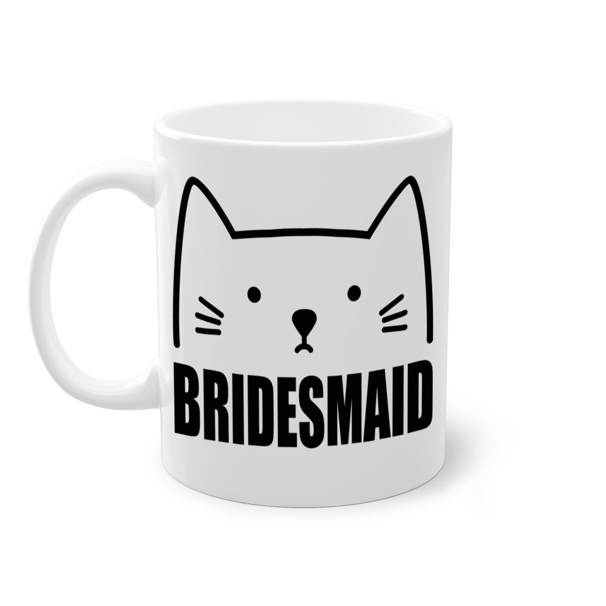 Bride Squad 19# Mug featuring a glossy finish with a colored handle and interior, available in multiple colors and sizes.