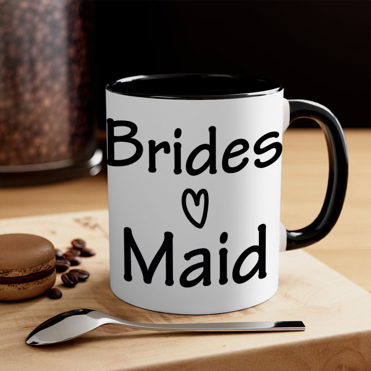 Bride Squad 21# Mug featuring a glossy finish, colored handle, and interior, available in five colors and two sizes.