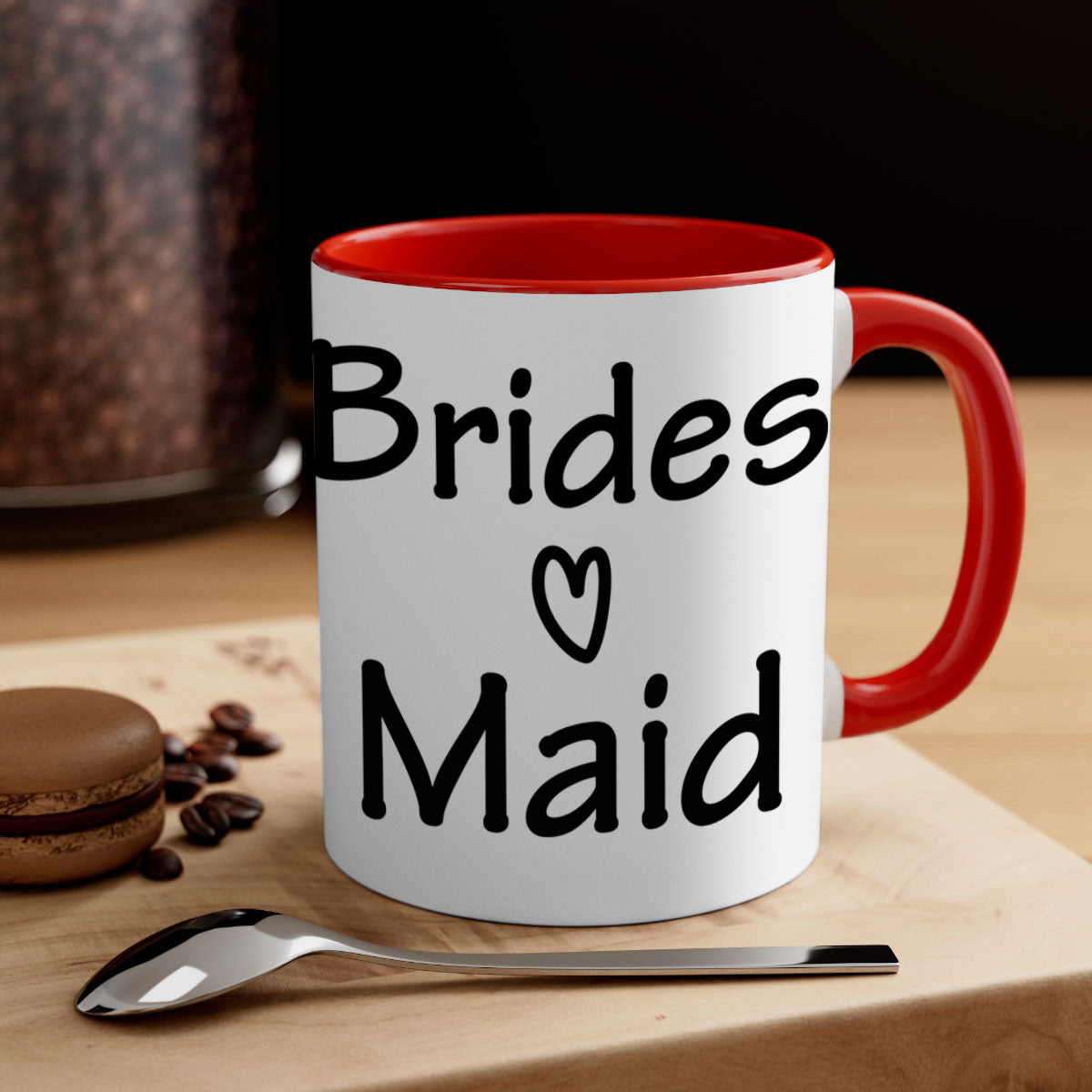 Bride Squad 21# Mug featuring a glossy finish, colored handle, and interior, available in five colors and two sizes.