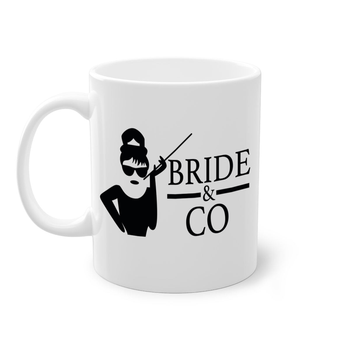 Bride Squad 30# Mug featuring a two-tone design with a colored handle and glossy finish, available in multiple colors.