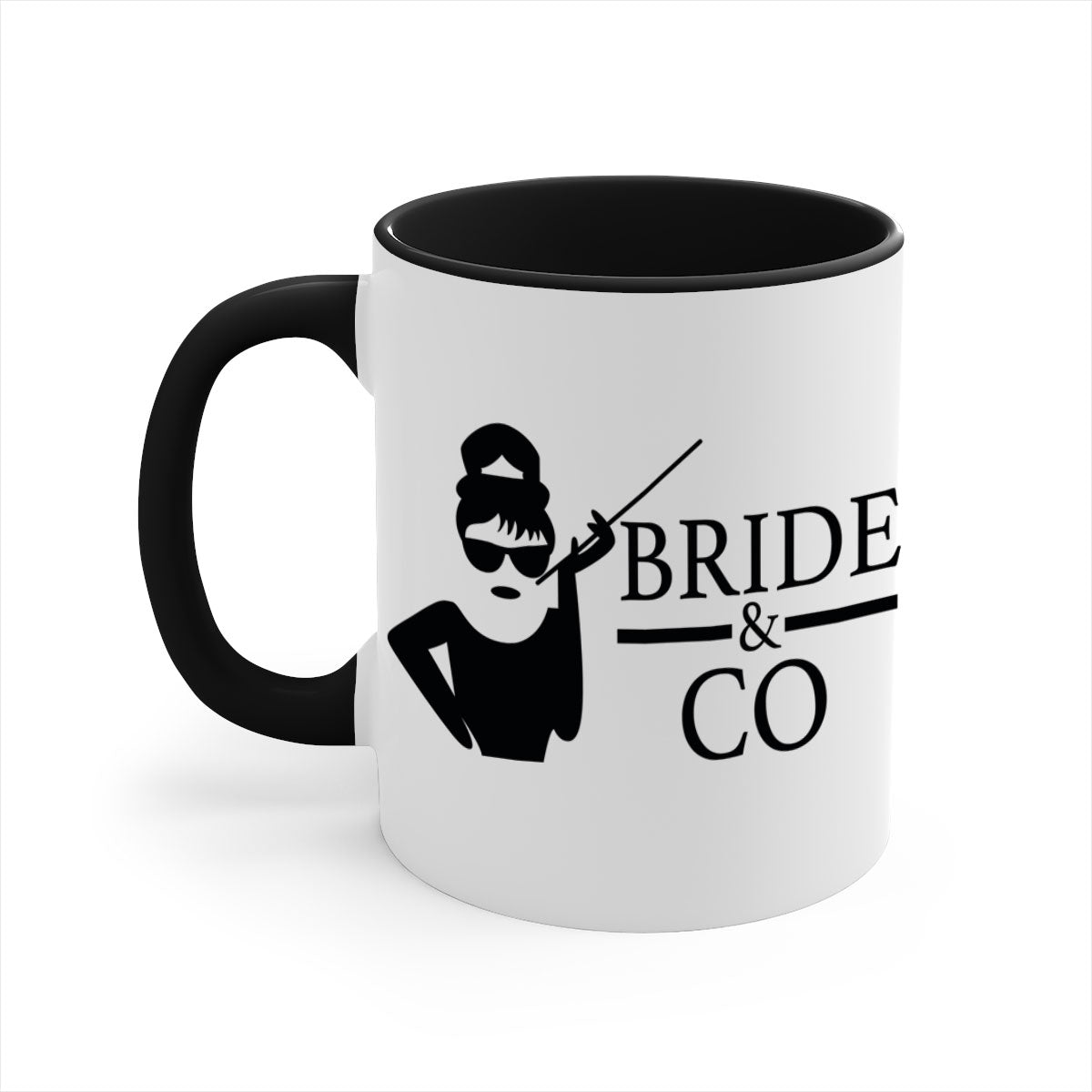 Bride Squad 30# Mug featuring a two-tone design with a colored handle and glossy finish, available in multiple colors.